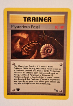 Mysterious Fossil 1st Edition Pokemon Card - 62/62 - Fossil - Near Mint - Image 1