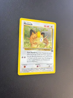 Pokemon Card Black Star Promo Meowth 10 Holo WOTC - Image 3