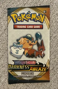 Pokemon Card - Darkness Ablaze - Fun Pack - 3 Cards - Factory Sealed - Image 1