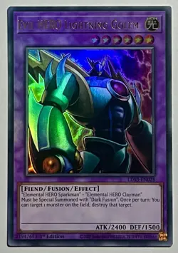 Evil HERO Lightning Golem LDS3-EN028 (NM) Ultra Rare 1st Edition YuGiOh Card - Image 1