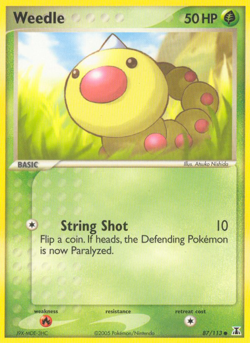 Weedle 87/113 Common | Delta Species | Pokemon Card - Image 1