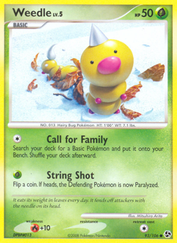 Weedle 93/106 Common | Great Encounters | Pokemon Card - Image 1