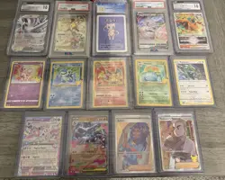 PSA10 CGC10 Pokemon Lot Charizard & Lugia & Mew + NM Raw Cards Collection - Image 1