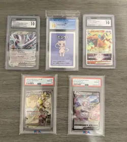 PSA10 CGC10 Pokemon Lot Charizard & Lugia & Mew + NM Raw Cards Collection - Image 2