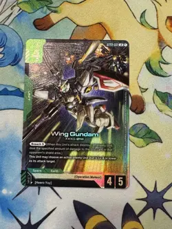 Gundam Card Game ST02-001 LR Wing Gundam English TCG CCG - Image 1