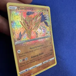 Pokemon Zamazenta 102/185 Swsh04: Vivid Voltage Amazing Rare Card - NM (b) - Image 2