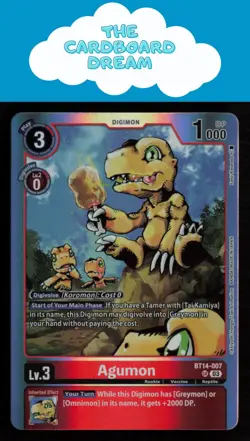 Agumon Blast Ace #BT14-007 SR Super Rare Digimon Card - Image 1