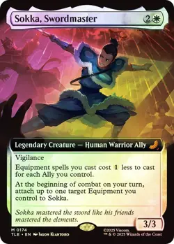 Sokka, Swordmaster Foil Extended Art Avatar: The Last Airbender NM MTG - Image 1