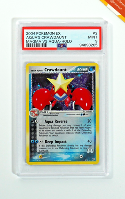 Pokemon PSA 9 Team Aqua's Crawdaunt #2 EX Team Magma Vs Team Aqua 2004 English - Image 1