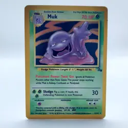 Pokemon TCG Card - Muk 13/62 Fossil - English Holo Rare - Image 1