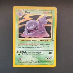 Pokemon TCG Card - Muk 13/62 Fossil - English Holo Rare - Image 3
