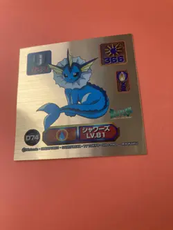 Vaporeon holo pokemon suoer DX amada seal sticker Very Rare Japanese F/S - Image 3