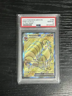PSA 10 GEM MINT Ninetales EX 186/165 Ultra Rare Scarlet & Violet Pokemon 151⭐ - Image 1
