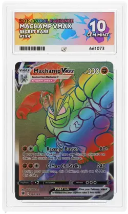 Pokemon TCG Machamp Vmax Astral Radiance 194/189 Secret Rare Ace 10 Gem Mint - Image 1