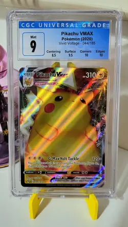 Pokemon TCG - Pikachu Vmax 44/185 Vivid Voltage 2020 - CGC 9 Mint - Image 1