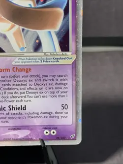 Pokemon TCG Deoxys EX Defense Forme Ultra Rare Deoxys #99/107 Holo 2005 VTG MP - Image 4