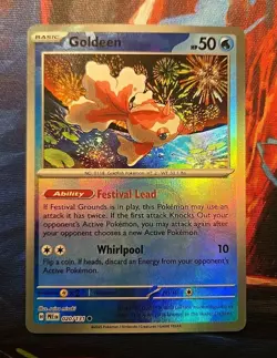 Goldeen (Master Ball Pattern) 020/131 Prismatic Evolutions Holo Pokemon TCG ?? - Image 1