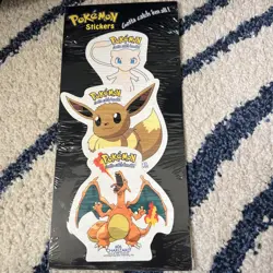 1999 Pokemon stickers Charizard Mew Eevee Nintendo C&D Visionary RARE - Image 1