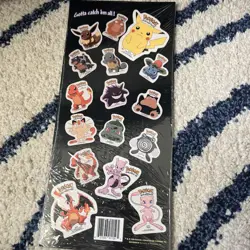 1999 Pokemon stickers Charizard Mew Eevee Nintendo C&D Visionary RARE - Image 2