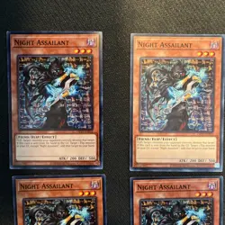 Night Assailant Yugioh Lot Of 4 OP19-EN016 Unlimited Lightly Played Goat Format - Image 2