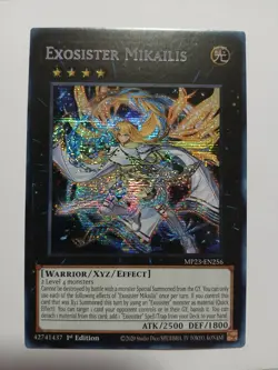 Yugioh Exosister Mikailis Prismatic Secret Rare MP23-EN256 1st Ed Near Mint - Image 1