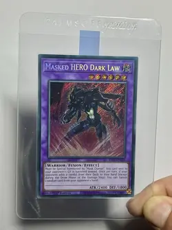 Masked HERO Dark Law RA01-EN025 (NM) Secret Rare 1st Edition YuGiOh! TCG - Image 3