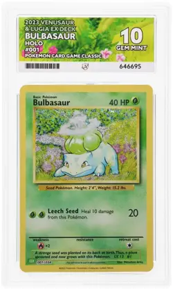 ACE 10 Pokemon Card Bulbasaur Classic Collection CLV 001/034 NOT PSA - Image 2