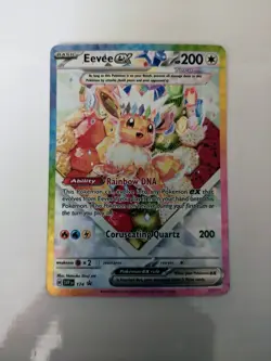 Pokemon TCG Prismatic Evolutions Eevee EX 174 Black Star Promo Card NM Condition - Image 2