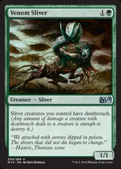 MTG - Venom Sliver - Magic 2015 - NM, English Magic FLAT RATE SHIP - Image 1
