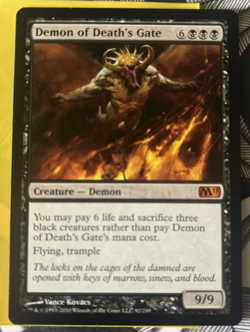 MTG Demon of Death's Gate Magic 2011 92/249 Regular Mythic - Image 1