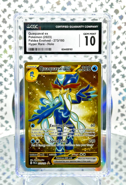 CGC 10 Quaquaval EX 273/193 Paldea Evolved Full Art Gold Hyper Rare Pokemon Card - Image 1
