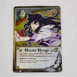 Hinata Hyuga [Reserved Character] Foil Holo Rare Naruto Bandai CCG TP4 NM Card - Image 1