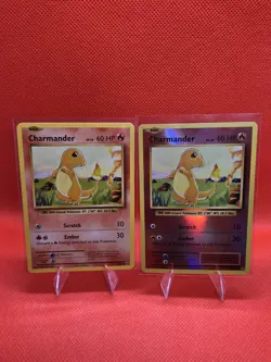Pokemon Charmander Reverse Holo Card 9/108 And Regular NM Card Lot - Image 1