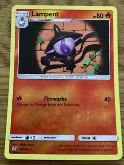 Lampent Pokemon Card 29/236 Reverse Holo- Used -Sun & Moon-Unified Minds - Image 1