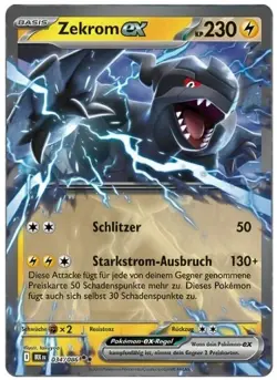 Pokemon Karte - Zekrom ex 034/086 Deutsch Original TCG 2025 Trading Card Game - Image 1