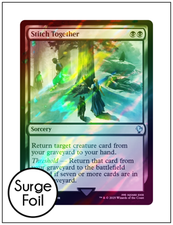 1x Stitch Together, Surge Foil, Final Fantasy, Magic MTG NM - Image 1