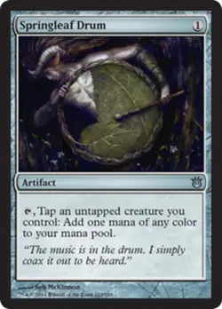 4x MTG Springleaf Drum, Light Play, English Born of the Gods - Image 1