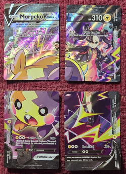 Pokemon Morpeko V-Union 4 Card Set SWSH287 SWSH288 SWSH289 SWSH290 Promo NM/Mint - Image 1