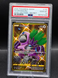 Oranguru 199/185 - 2020 Vivid Voltage Gold Secret Rare - PSA 10 GEM MINT - Image 2