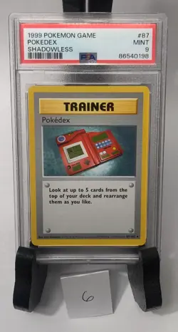 1999 Pokedex Shadowless Base Set Pokemon #87 MINT PSA 9 - Image 1