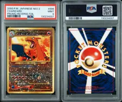 Charizard [Neo Premium File 2] #6 Pokemon Japanese Promo PSA 9 - Image 3