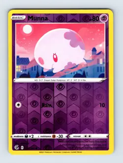Munna - Fusion Strike 121/264 - Reverse Holo - Common - NM - Pokemon TCG - Image 1