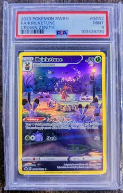 2023 Pokemon Sword And Shield Crown Zenith Full Art Kricketune GG02 PSA 9 - Image 1