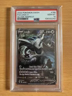 Pokemon TCG Lugia V Silver Tempest 186/195 PSA 10 - Image 1