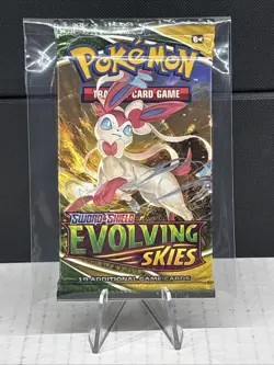 Pokemon TCG EVOLVING SKIES Booster Pack SWSH Factory Sealed New Sylveon Artwork 820650808777 - Image 1