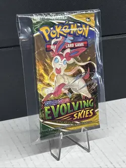 Pokemon TCG EVOLVING SKIES Booster Pack SWSH Factory Sealed New Sylveon Artwork 820650808777 - Image 3