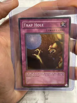 Yu Gi Oh Holo Foil Trap Hole #LOB-058 Yugioh! Vintage Vtg Holo LP/NM Card - Image 2