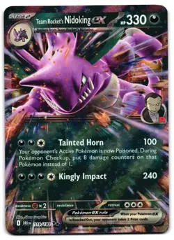 Team Rocket's Nidoking ex 119/182 - Destined Rivals Pokemon TCG - M/LP Card - Image 1
