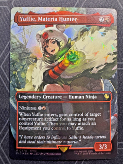 Yuffie, Materia Hunter (Borderless) (Chocobo Track Foil) Commander: Final... - Image 1