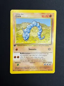 Pokemon Onix 56/102 Set Base Prima Edizione Wizards ITA Carte Vintage - Image 1